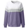 thumbnail image 5 of Kcodviy Chandail Graphique pour Femmes Imprimé Athlétique à Fermeture Éclair Chandails à Capuchon pour Femmes Col Rond Chandail en Molleton à Bande Ronde Chandail à Enfiler Coupe Ajustée Hauts Blouse Haut Décontracté Manches Longues Chandails d'Entraînement Blouse Ample, 5 of 5