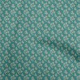 thumbnail image 1 of oneOone Polyester Spandex Teal Green Fabric Floral Sewing Craft Projects Fabric Prints By Yard 56 Inch Wide, 1 of 4