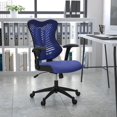 thumbnail image 2 of Scranton & Co Chaise de Bureau en Maille à Dossier Haut, Bleu, 2 of 6