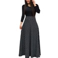 thumbnail image 1 of Robe de Plage à Manches Longues pour Femme à Col Rond à Imprimé Floral, Robe Longue Maxi de Soirée pour Dame, 1 of 3