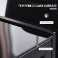 thumbnail image 4 of HOMCOM Rectangular Dining Table, Tempered Glass Kitchen Table w/ Steel Legs, 4 of 9