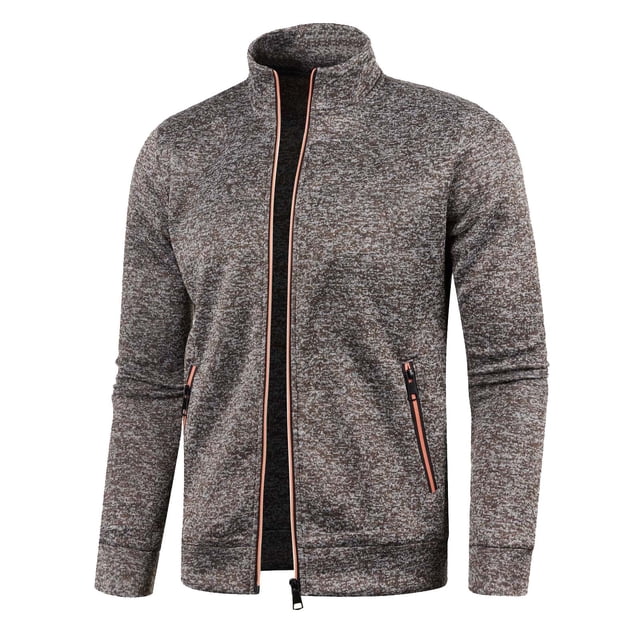 Men's Track Jackets Lightweight Full Zip Tops Casual Slim Fit Coat Workout Running Athletic Active Jacket With Pockets