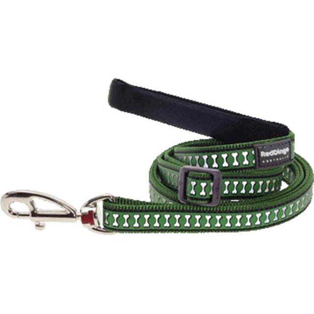 Red Dingo L6-RB-GR-LG Laisse pour Chien Réfléchissante Verte - Grand