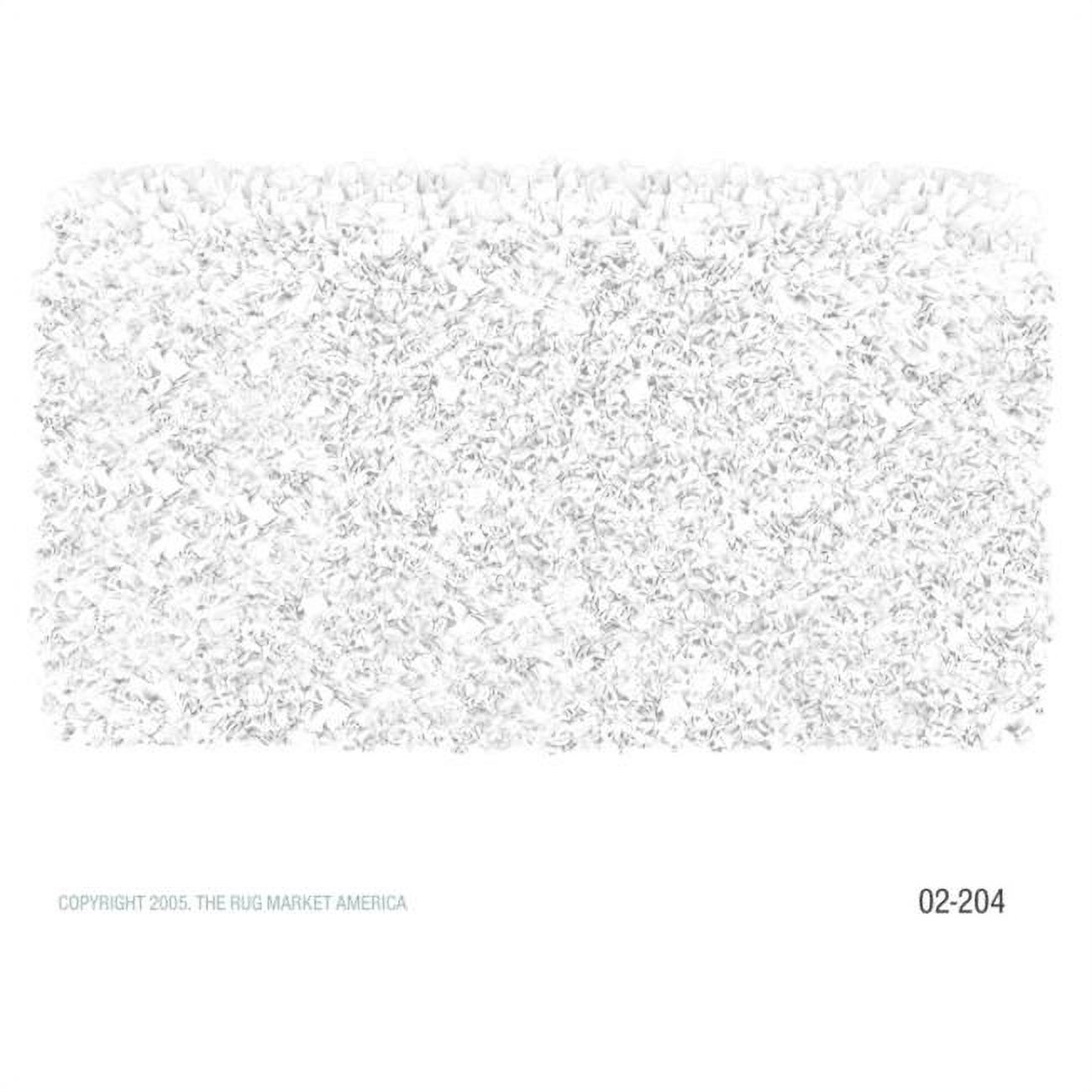 The Rug Market 02204R 4-SHAGGY RAGGY WHITE WHITE 4X4