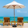 thumbnail image 2 of Patiojoy Base Ronde Remplissable pour Parasol, Support de Parasol de Patio Rempli d'Eau et de Sable, Convient aux Poteaux de Parasol de 1,5 Pouces, 2 of 10