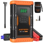 ASPERX Car Jump Starter with Air Compressor 3000A,Portable Jump Starter for 12V Cars(up to 10L Gas/8.0L Diesel) with 150PSI Digital Tire Inflator,Battery Jumper Heavy Duty Charger Booster