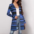 thumbnail image 1 of AherBiu Longs Cardigans pour Femmes à Rayures Grande Taille Manches Longues Automne Vestes Légères Décontractées Tendance Extérieur Ouvert Hauts, 1 of 6
