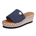 thumbnail image 2 of LSLJS Sandales Compensées Décontractées de Mode pour Femmes Dames Chaussures Pantoufles d'Extérieur, Pantoufles pour Femmes, 2 of 9