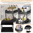 thumbnail image 2 of Double Layer Sink Storage Box Bathroom Kitchen Lockers Bottom Slide Out Basket With Hook Handle Cabinet Basket Storage Drawer Narrow Slot Shelf, 2 of 9