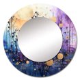 thumbnail image 2 of Designart "Celestial Charm II" Collages Abstraits Miroir Rond pour Décoration Murale - Grand Miroir Rond Imprimé Bleu - Miroir Rond Côtier 29 Pouces x 29 Pouces Pouces, 2 of 5