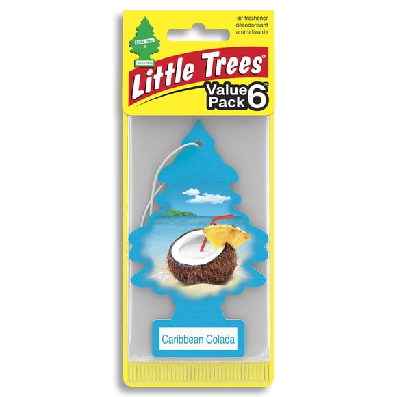 Assainisseur d'air LITTLE TREES Caribbean Colada 6-Pack
