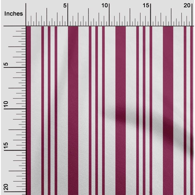 oneOone Tissu Popeline de Coton Tissu à Rayures Imprimé BTY 56 Pouces de Large