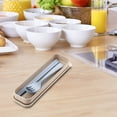 thumbnail image 5 of Reusable Utensils Set with Case Portable Utensils Travel Utensils with Case Spoon Chopsticks and Fork Three-Piece Tableware Set, 5 of 5