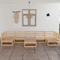 thumbnail image 1 of vidaXL 8 Piece Garden Lounge Set Solid Wood Pine, 1 of 1
