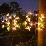 ZZkhGO Solar LED Dragonfly Twig Lights, 12 Lights Ground Plug Outdoor Decoration, Patio Garden Party Holiday Light String