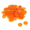 thumbnail image 2 of Ensemble de 100 Pcs Jetons de Jeu à Bord Concave Jetons de Bingo Orange, 2 of 8