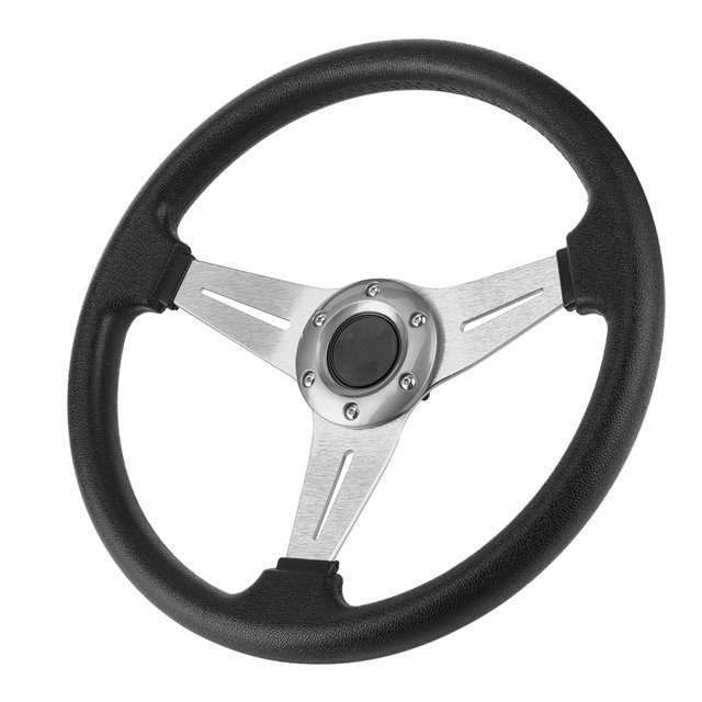 Universal Racing Steering Wheel, 14Inch 6 Bolt Anti Slip PU and Aluminum Gaming Steering Wheel with Horn Button for Racing / Car Sim Driving / JDM Sports Racing Steering Wheel