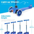 thumbnail image 2 of Best Choice Products Kids Mini Kick Scooter Light-Up Wheels, Adjustable Height Blue, 2 of 7