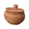 thumbnail image 3 of Luzkey Rattan Storage Basket,Multipurpose,Handmade,Desktop Storage Basket Wicker Basket Bin with Lid for Kitchen Home Entryway Shelf jar, 3 of 8