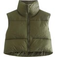 thumbnail image 1 of ORUYROP Veste Courte à Col Montant avec Fermeture Éclair pour Femmes, 1 of 6
