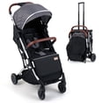 thumbnail image 1 of INFANS Travel Stroller, Lightweight Compact Baby Stroller for Airplane with One-Hand Fold, Multi-Position Recline, Canopy, 4 Wheel Suspension, Storage Basket, 1 of 9