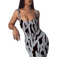thumbnail image 3 of GDREDA Robe Débardeur Florale Sans Manches Basique Midi Boîte de Nuit Robe de Soirée Mini Robe Sans Manches pour Femmes, 3 of 6