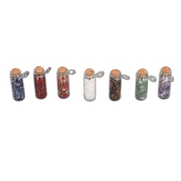 Crystal Tumbled Stones, Natural Crystal Stone Bottle for Aura