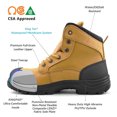thumbnail image 4 of Tiger Safety CSA Men's Work Boots Waterproof Steel Toe Leather 7666, 4 of 7
