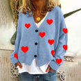 thumbnail image 1 of LOVZFMLL Cardigan pour Femmes Cardigan Décontracté à Boutons Veste Manteau de Mode Imprimée, 1 of 4