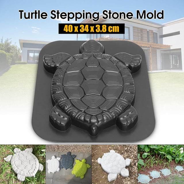 TIMIFIS Foot Stone Mould Turtle Stepping Stone Concrete Cement Mould Abs Tortoise Garden 44cm Kitchen Gadgets