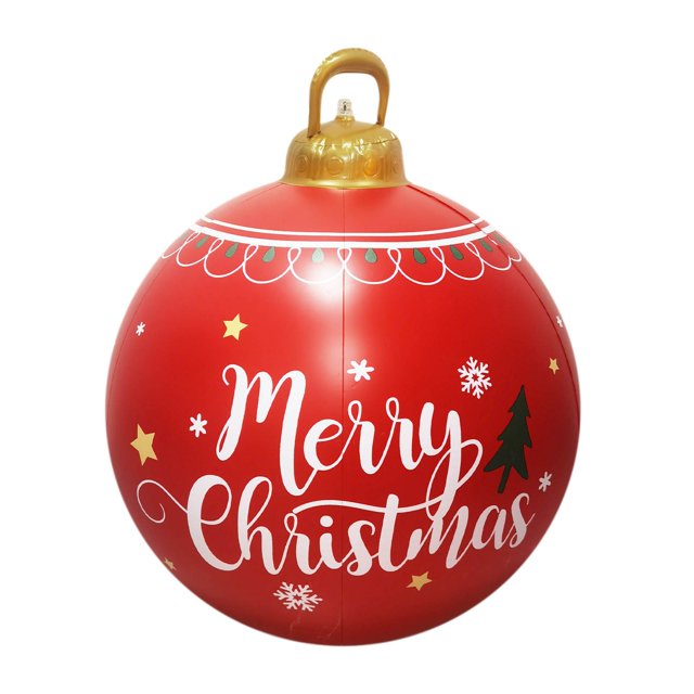 Room Decorations 60CM Outdoor Christmas Inflatable Decorated Ball Giant Christmas Inflatable Ball Christmas Tree Decorations With Lamp House Decor on Clearance