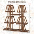 thumbnail image 3 of Gymax 5-Tier Wood Plant Stand 10 Pots Plant Display Rack Tall Corner Plant Organizer, 3 of 10