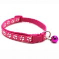thumbnail image 1 of Collier pour Animaux Mignon Réfléchissant Boucle Réglable Confortable Collier pour Chien Chat avec BellRose Rouge, 1 of 1