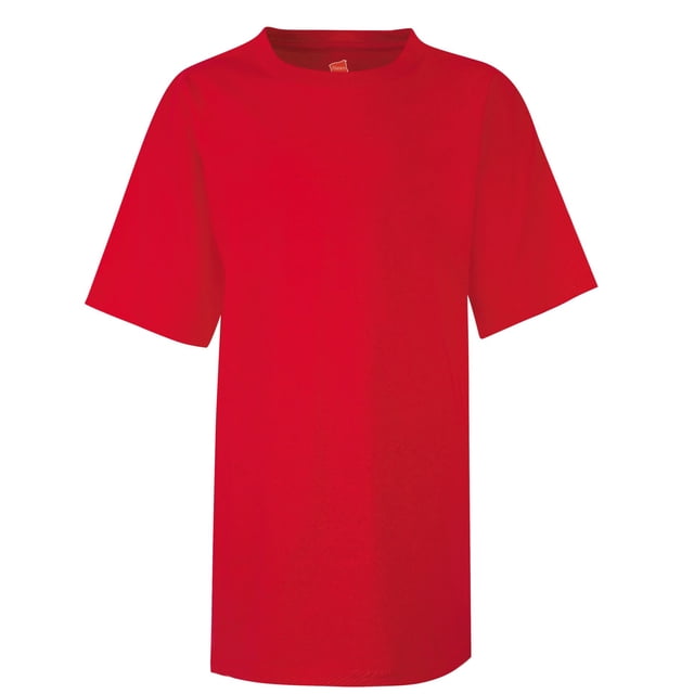 Hanes Nano-T T-Shirt pour Enfants, G, Rouge Foncé