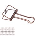 thumbnail image 2 of Wire Binder Clips, 2 Inch Multi Purpose Sturdy Metal Paper Clamps 30Pcs  For Tickets Black,Bronze,Purple Bronze, 2 of 8