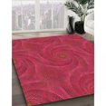 thumbnail image 3 of Ahgly Company Tapis d'Intérieur Lavable en Machine Carré Transitionnel Rouge Cramoisi, 8 Pieds Carré, 3 of 7