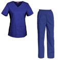 thumbnail image 1 of Women's Scrubs Set Scrub Top and Pants Scrubs Set, 1 of 3