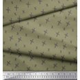 thumbnail image 3 of Soimoi Green Heavy Canvas Fabric Cross & Geometric Fabric Prints By Yard 58 Inch Wide, 3 of 3