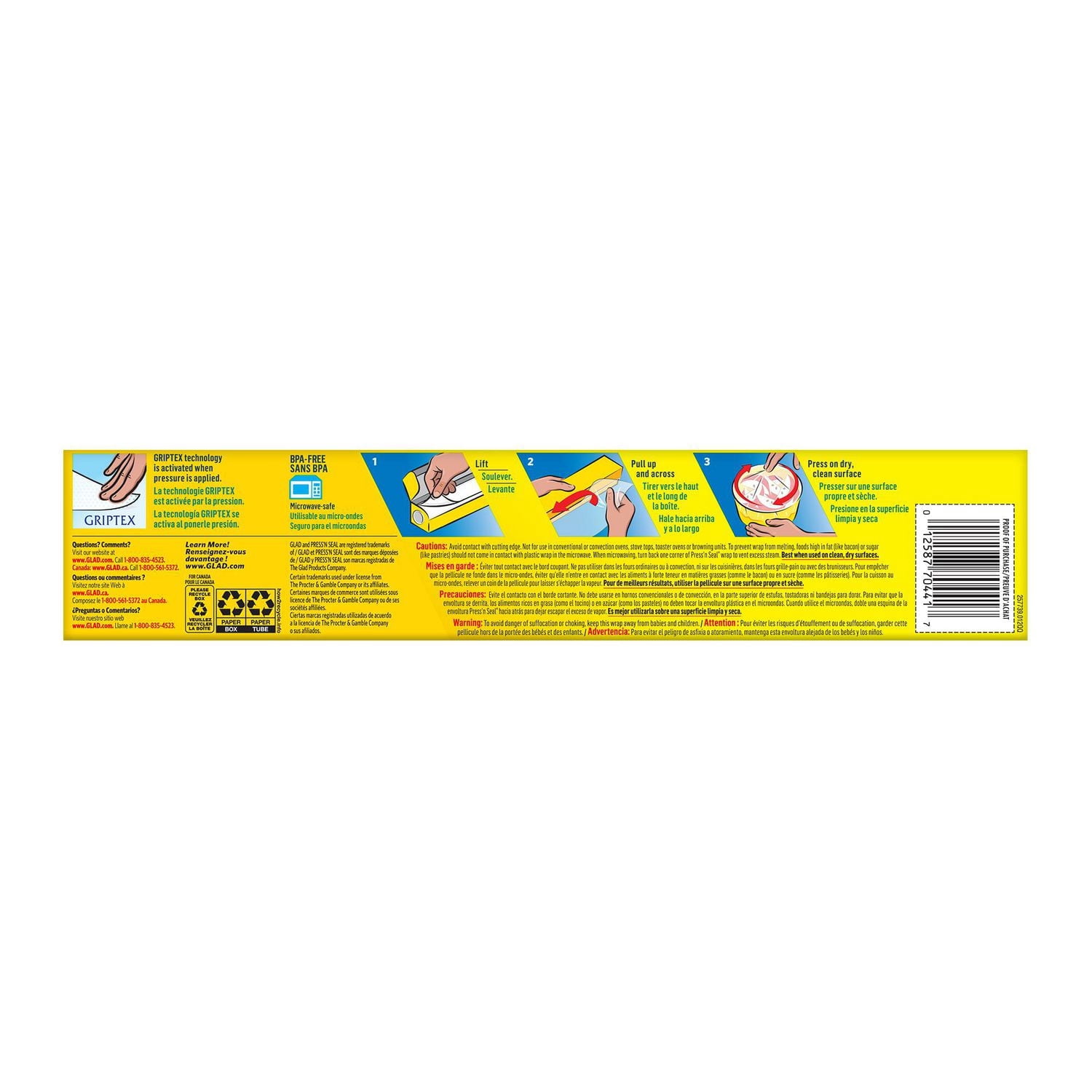 Pellicule Press’n Seal de Glad, rouleau de 70 pieds carrés