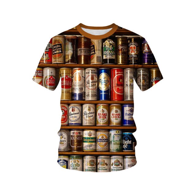 Innerwin Oktoberfest T-Shirt Col Rond Tee-Shirt de Vacances Manches Courtes Ample Été Tops Style-Q M