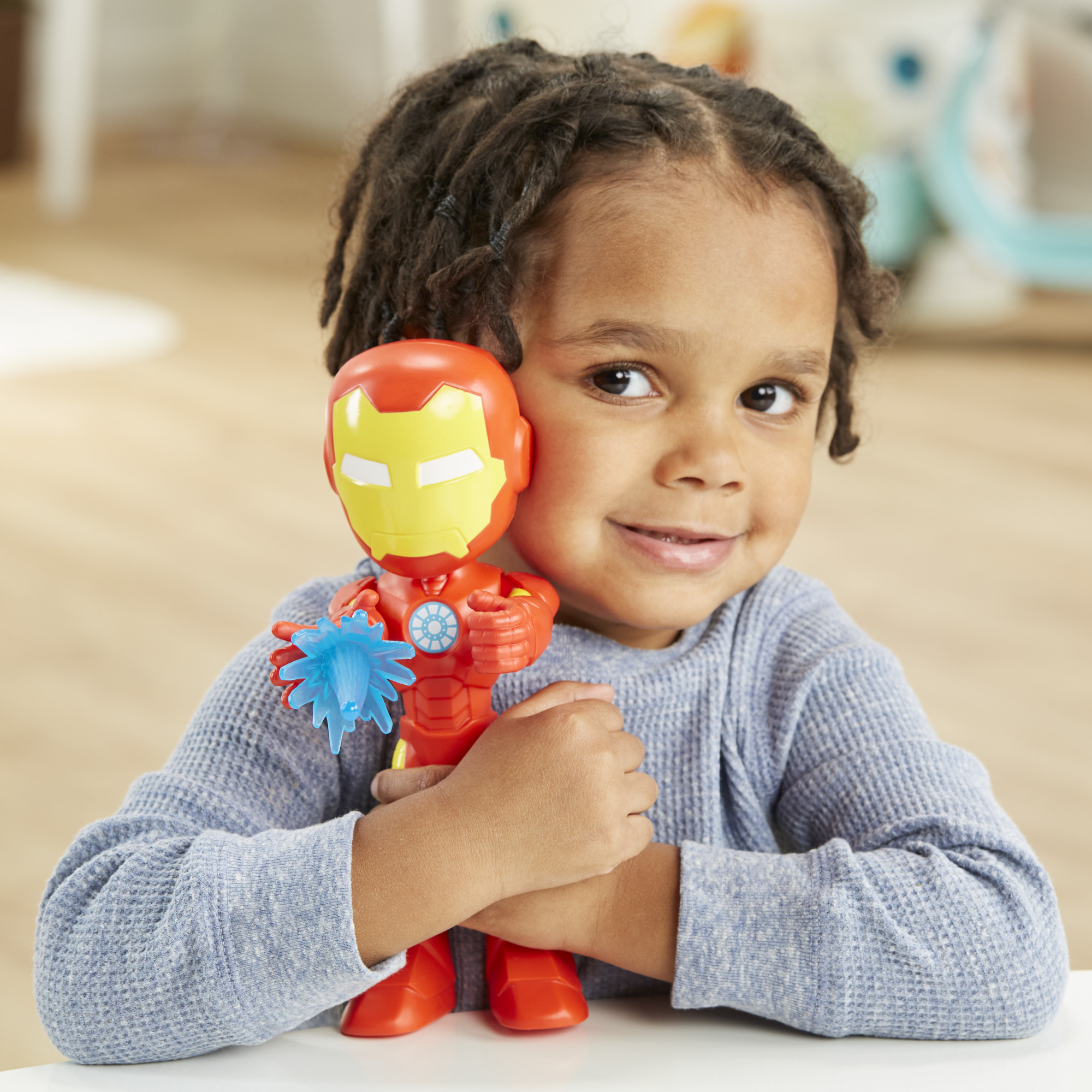 Marvel Spidey and His Amazing Friends Supersized Iron Man Action Figure, Preschool Superhero Toy for Kids Ages 3 and Up