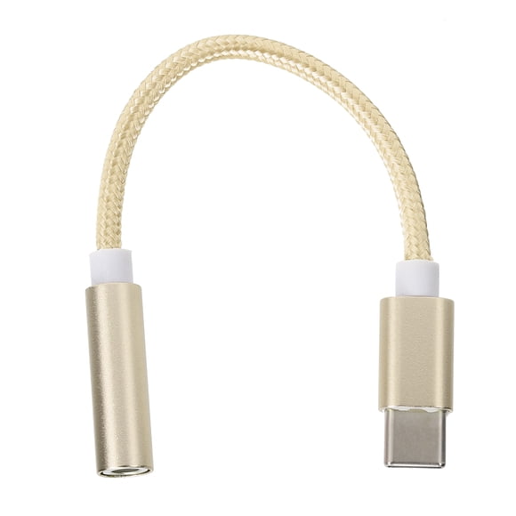 Type C to 3.5mm Audio Adapter Headset Adapter, Double Sided Usable, Compact & Portable, Lossless Audio Transmission for Letv