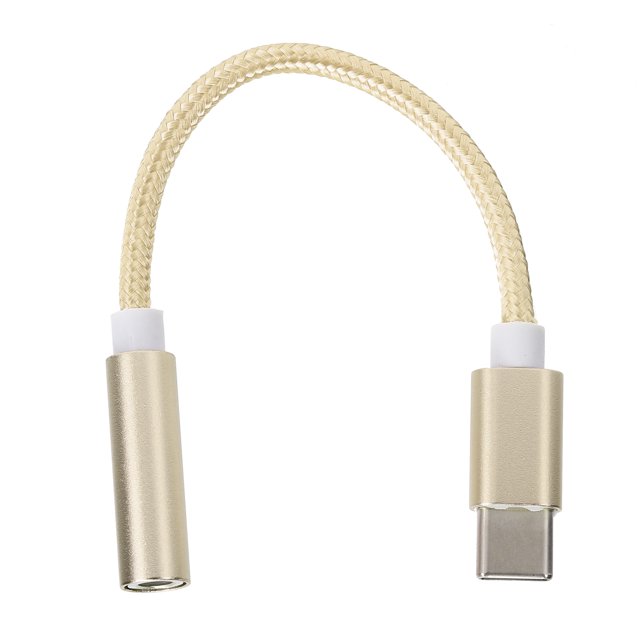 Type C to 3.5mm Audio Adapter Headset Adapter, Double Sided Usable, Compact & Portable, Lossless Audio Transmission for Letv