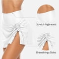 thumbnail image 5 of Women Swim Skirt Drawstrings Sides Swim Shorts Bathing Suit Skirted Swimsuit Bottom, 5 of 5