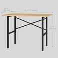 thumbnail image 3 of HOMCOM 46" Work bench Table Oak Wood Top, Heavy-Duty Steel Work Table, 3 of 10