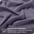 thumbnail image 3 of Bare Home Housse de Couette Sablée - Ultra Douce - Premium 1800 Collection - Ensemble 3 Pcs - Grand Lit, Violet Poussiéreux, 3 of 8