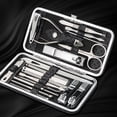 thumbnail image 2 of 1 Set Professional Manicure Cutters Compact Stainless Steel Comfortable Case Manicure Kit Pedicure Supplies, 2 of 8