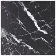 thumbnail image 1 of vidaXL Table Noire 80x80 cm 6 mm Verre Trempé avec Design Marbre, 1 of 4