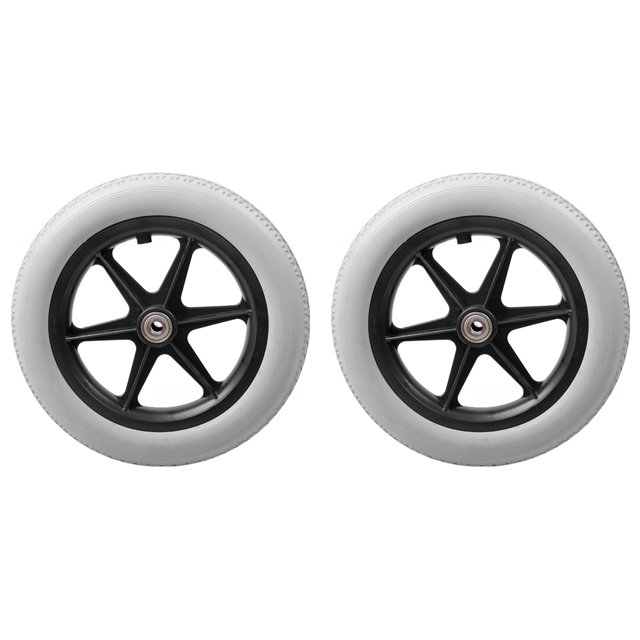 tredstone 2pcs/set Anti-skid Wheelchair Rear Wheel With Strong Bearing Capacity For Manual Wheelchairs gray