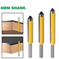 thumbnail image 1 of 8mm Shank Lengthened Bearing Bit Trim Router Bit End lengthened bearing bit Woodworking Milling Trimming Tool 8x1/2x50.8, 1 of 9